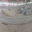 三门峡 芝麻白异形坐凳，自然面光面弧形加工