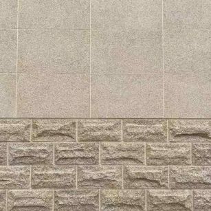 三门峡 黄金麻自然面蘑菇石配荔枝面干挂