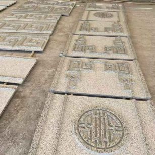 三门峡 白麻花岗岩外墙立面雕刻板