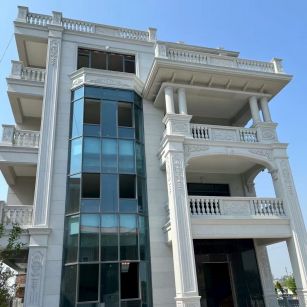 三门峡 白麻花岗岩别墅外墙干挂效果展示