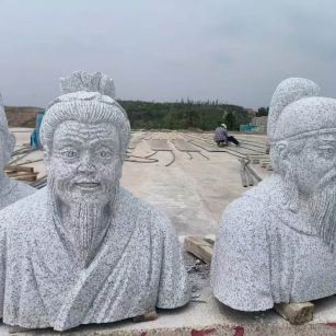 三门峡 白麻花岗岩石材人物立体雕刻