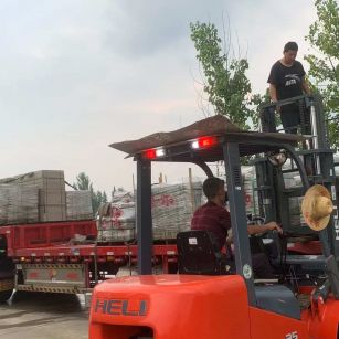 三门峡 黄金麻冰裂纹，地铺石装车