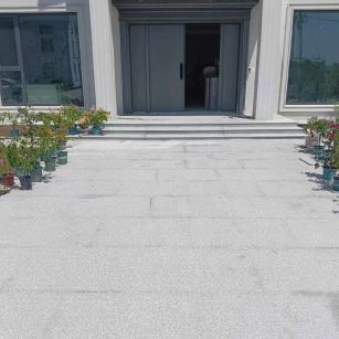 三门峡 芝麻白花岗岩地铺石地面铺装