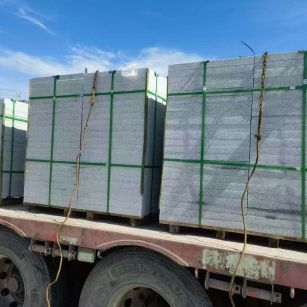 三门峡 芝麻白花岗岩地铺石装车日常