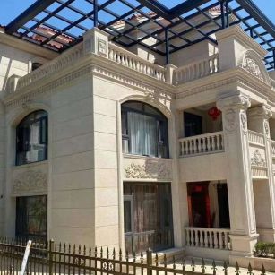 三门峡 黄金麻花岗岩荔枝面别墅外墙干挂