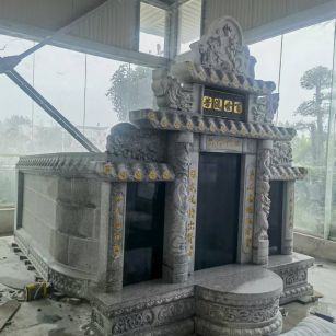 三门峡 芝麻白墓碑效果展示图