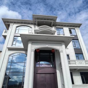 三门峡白麻别墅外墙干挂石材效果示例