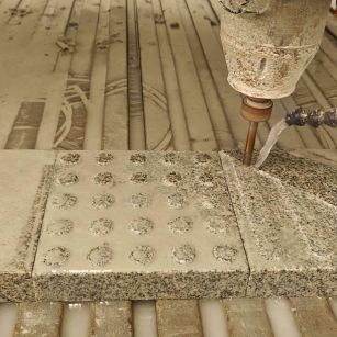 三门峡 芝麻白花岗岩石材盲人石、盲道石、盲点石