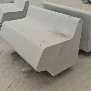 三门峡 芝麻白花岗岩异形坐凳，石凳