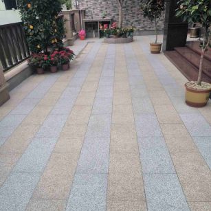 三门峡 黄金麻白麻荔枝面庭院铺装展示