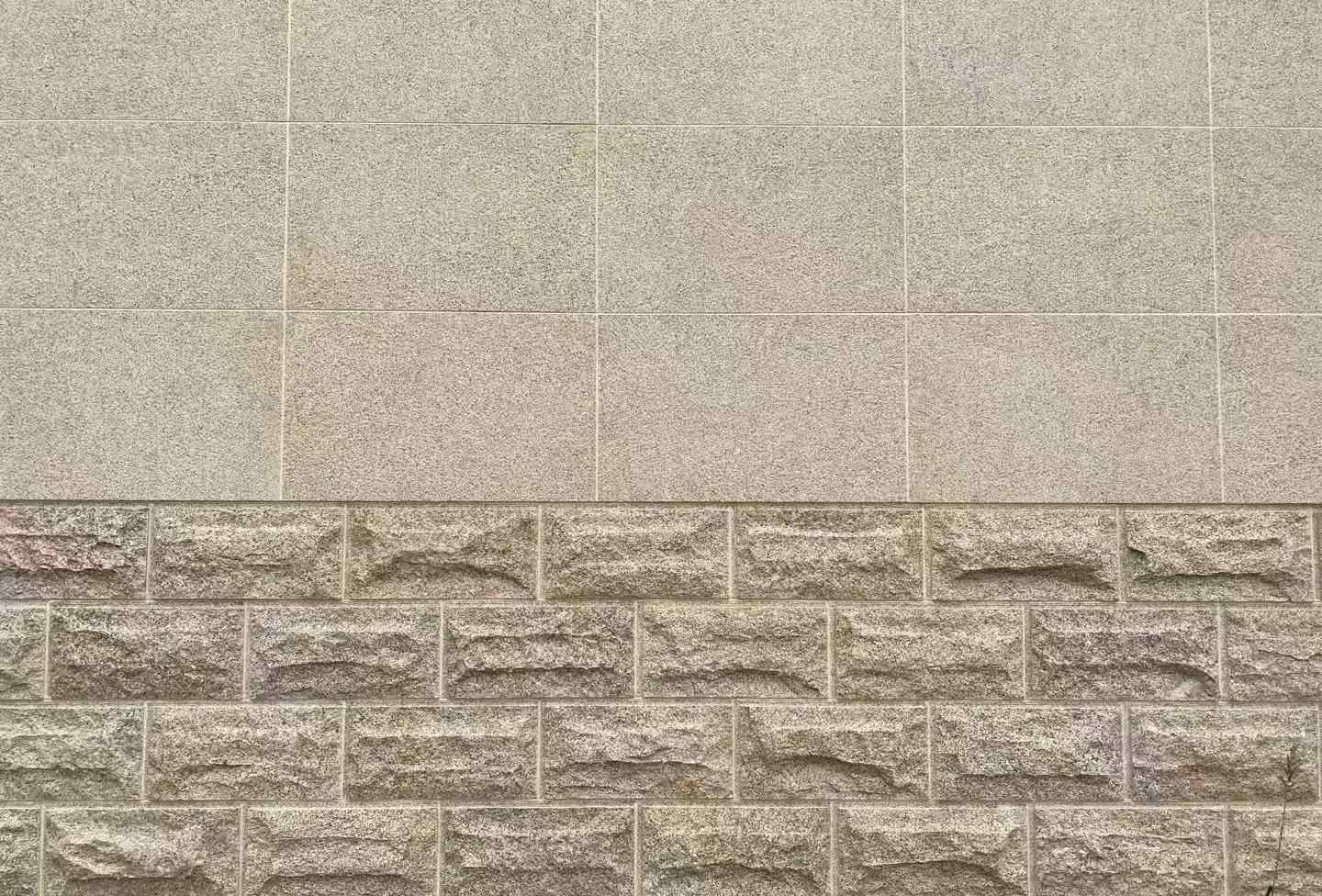 三门峡 黄金麻自然面蘑菇石配荔枝面干挂