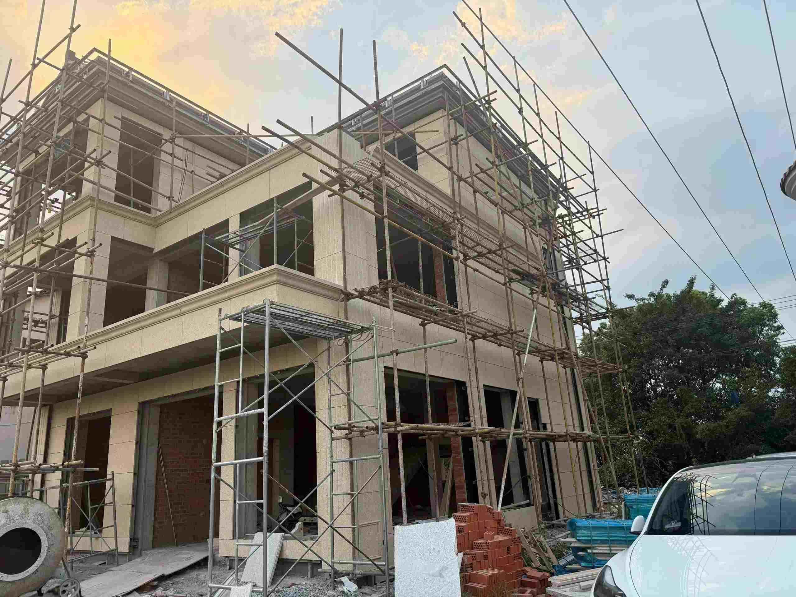 三门峡 黄金麻荔枝面花岗岩外墙干挂