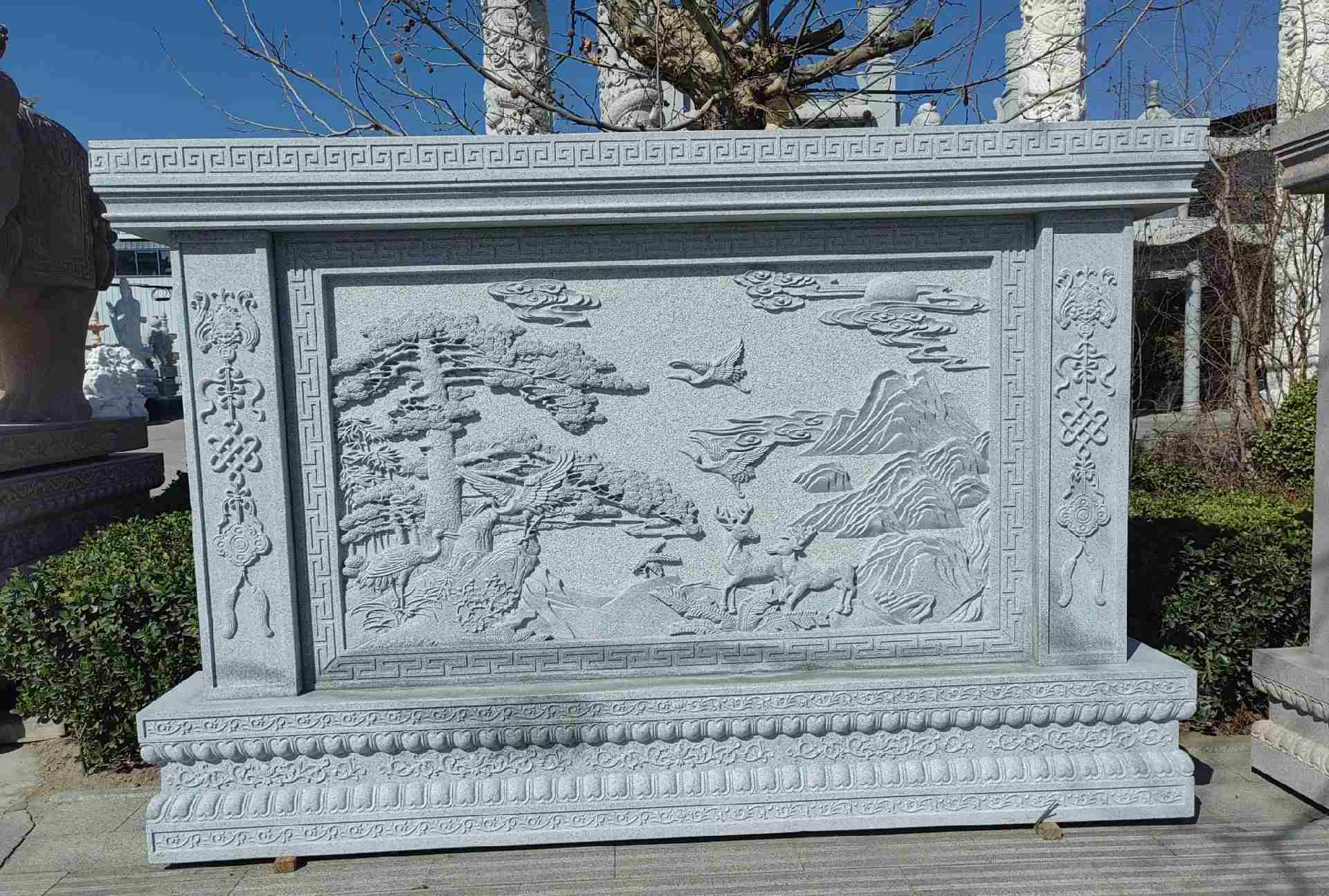 三门峡 芝麻白大型照壁，屏风，影壁