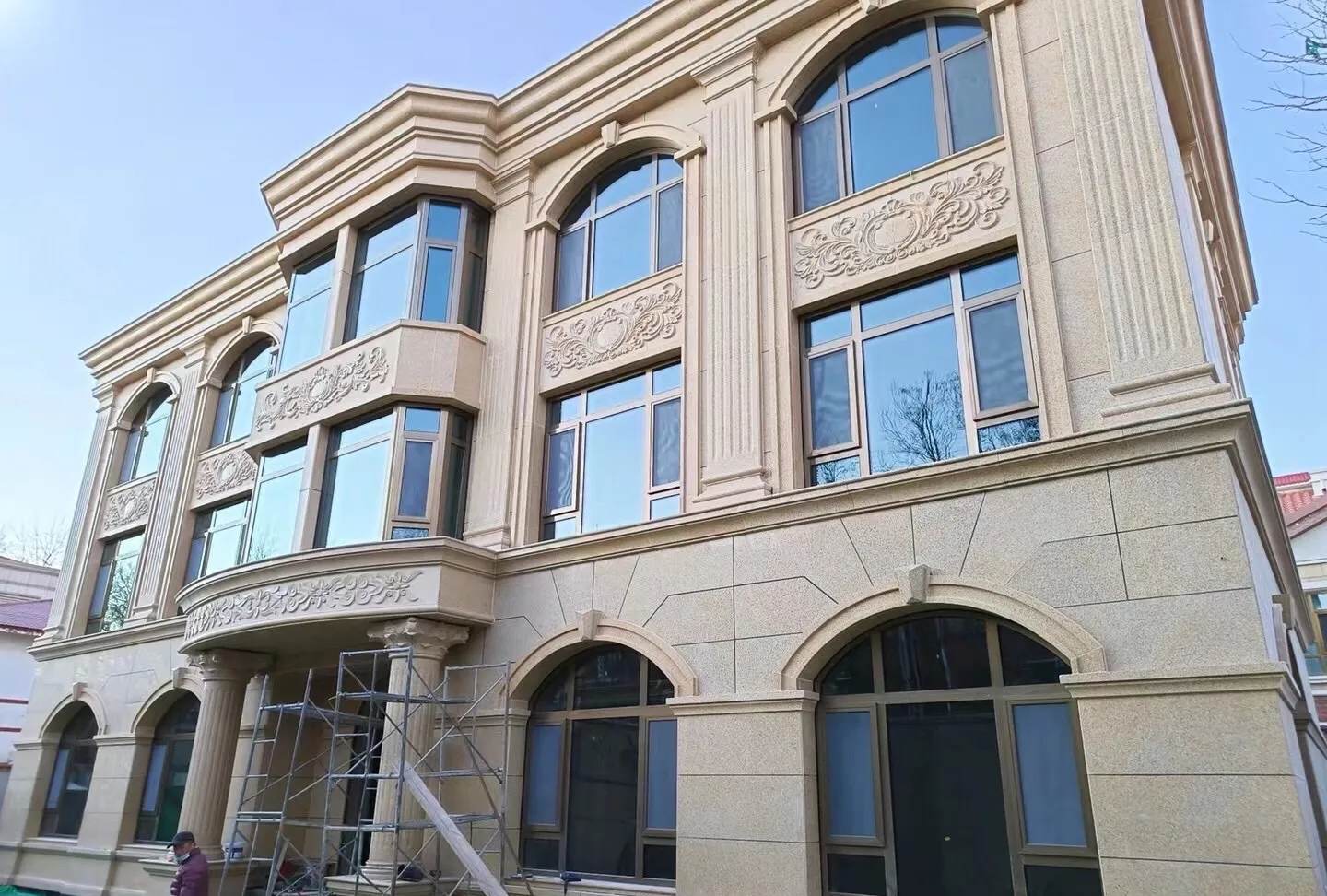 三门峡 黄金麻花岗岩别墅外墙干挂