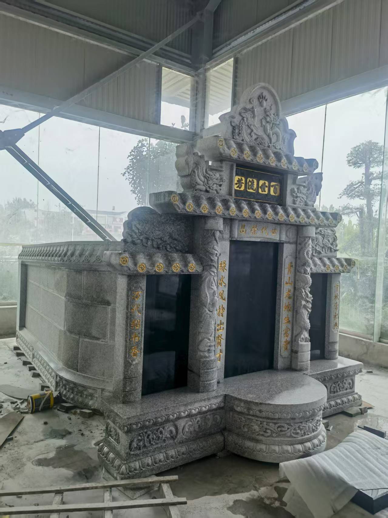 三门峡 芝麻白墓碑效果展示图